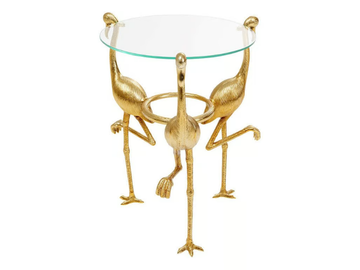 FLAMINGO - Round glass and aluminium coffee table for living room by KARE Design - view 2